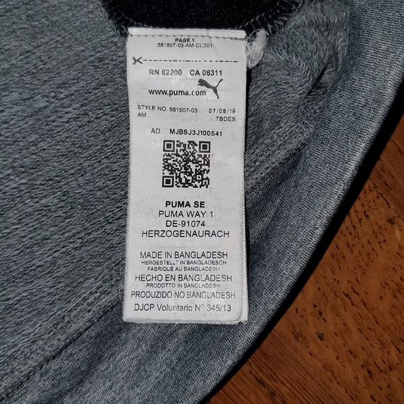 Puma Heather Gray Hoodie with Black Details - Picture 7 of 11
